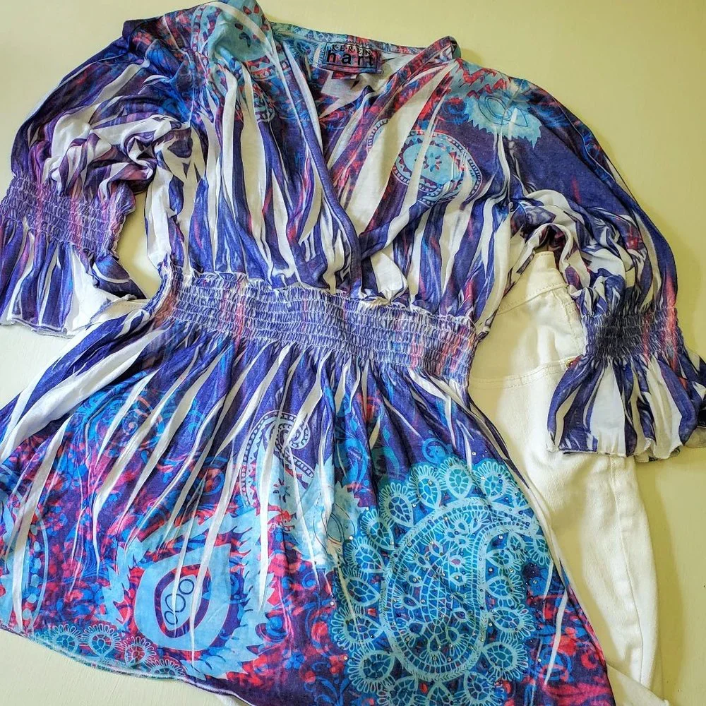 Colorful Paisley Top - Picture 1 of 7